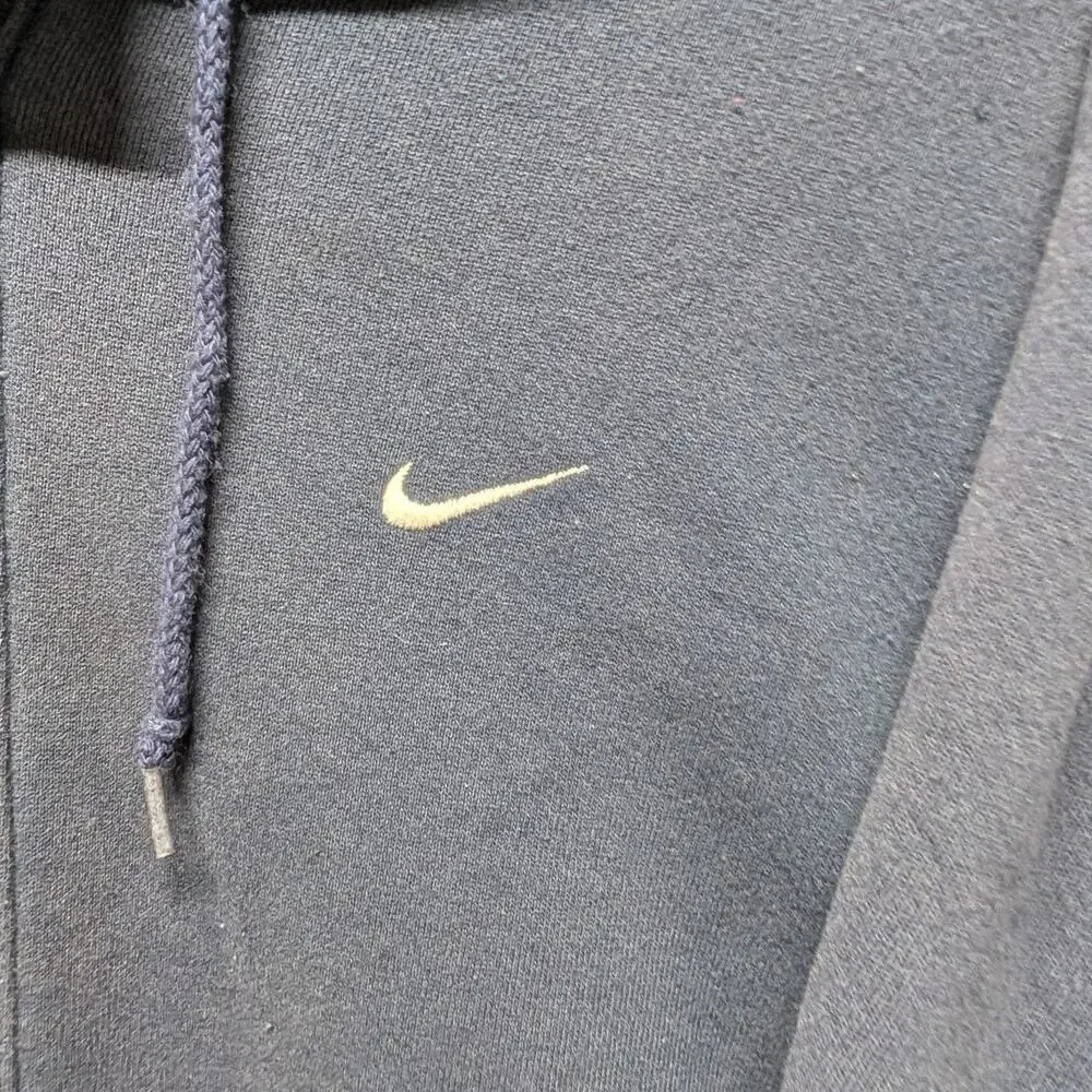Y2K Nike Navy Blue Full Zip Hoodie Sweatshirt - Picture 4 of 5